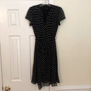 Black & white polka dot dress